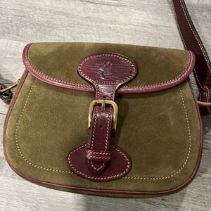 Chic Olive and Burgundy Crossbody Bag